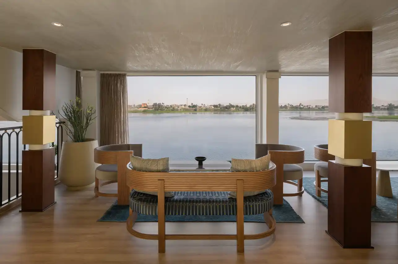 Lounge aboard the MS Tamr Henna Nile Cruise Nile cruise